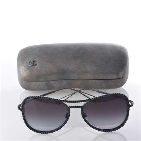 matte black chanel sunglasses crystals